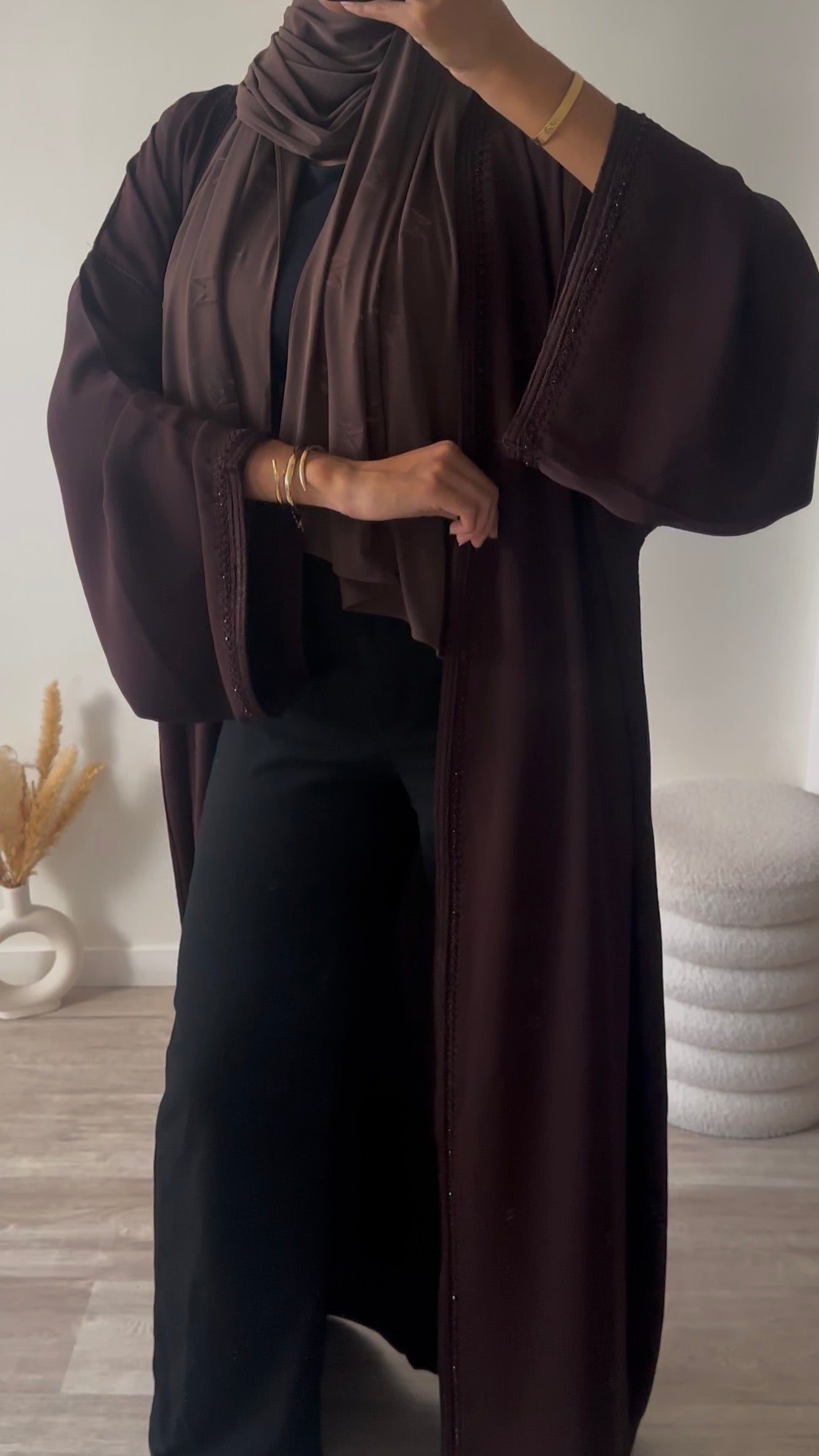 Pre-order Kimono AZHAR Deep Brown