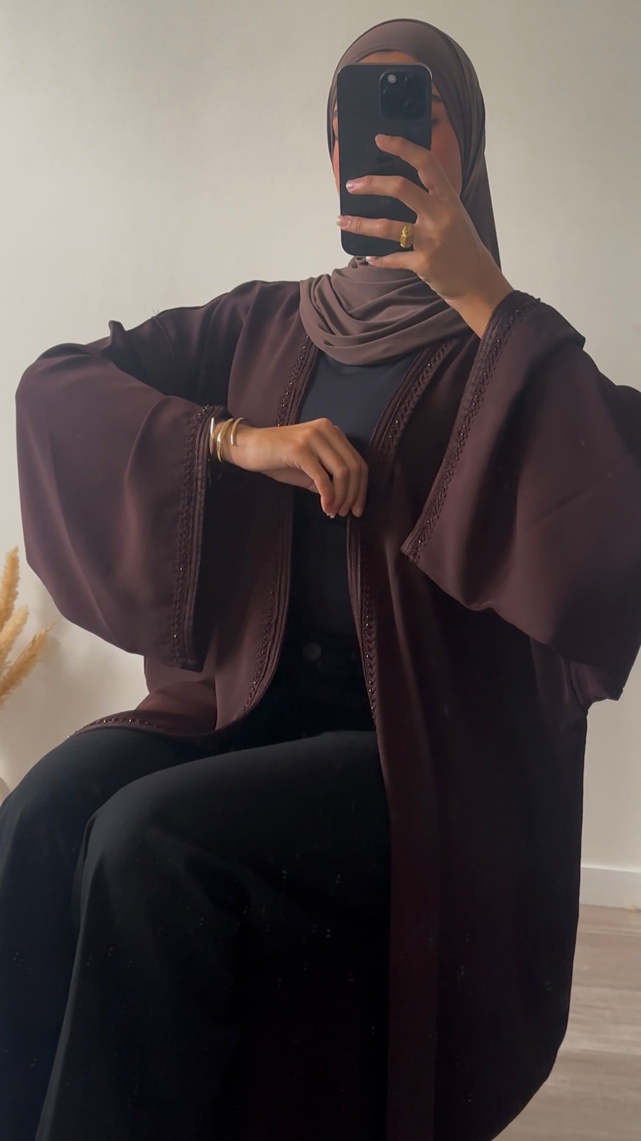 Pre-order Kimono AZHAR Deep Brown